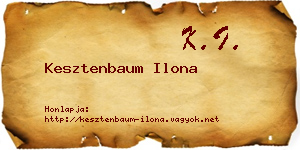 Kesztenbaum Ilona névjegykártya